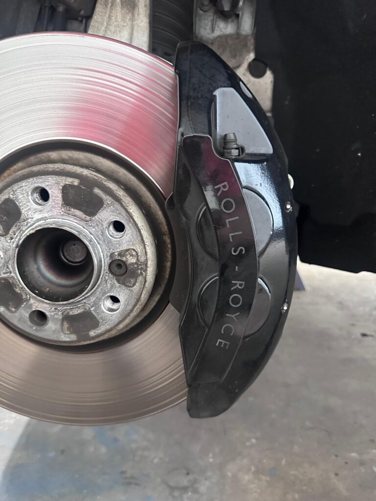 rolls-royce-wraith-front-brake-disc-before-caliper-paint-atlanta